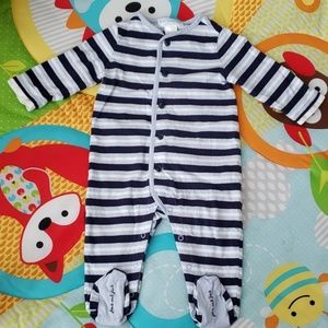 Janie and Jack navy and baby blue stripe